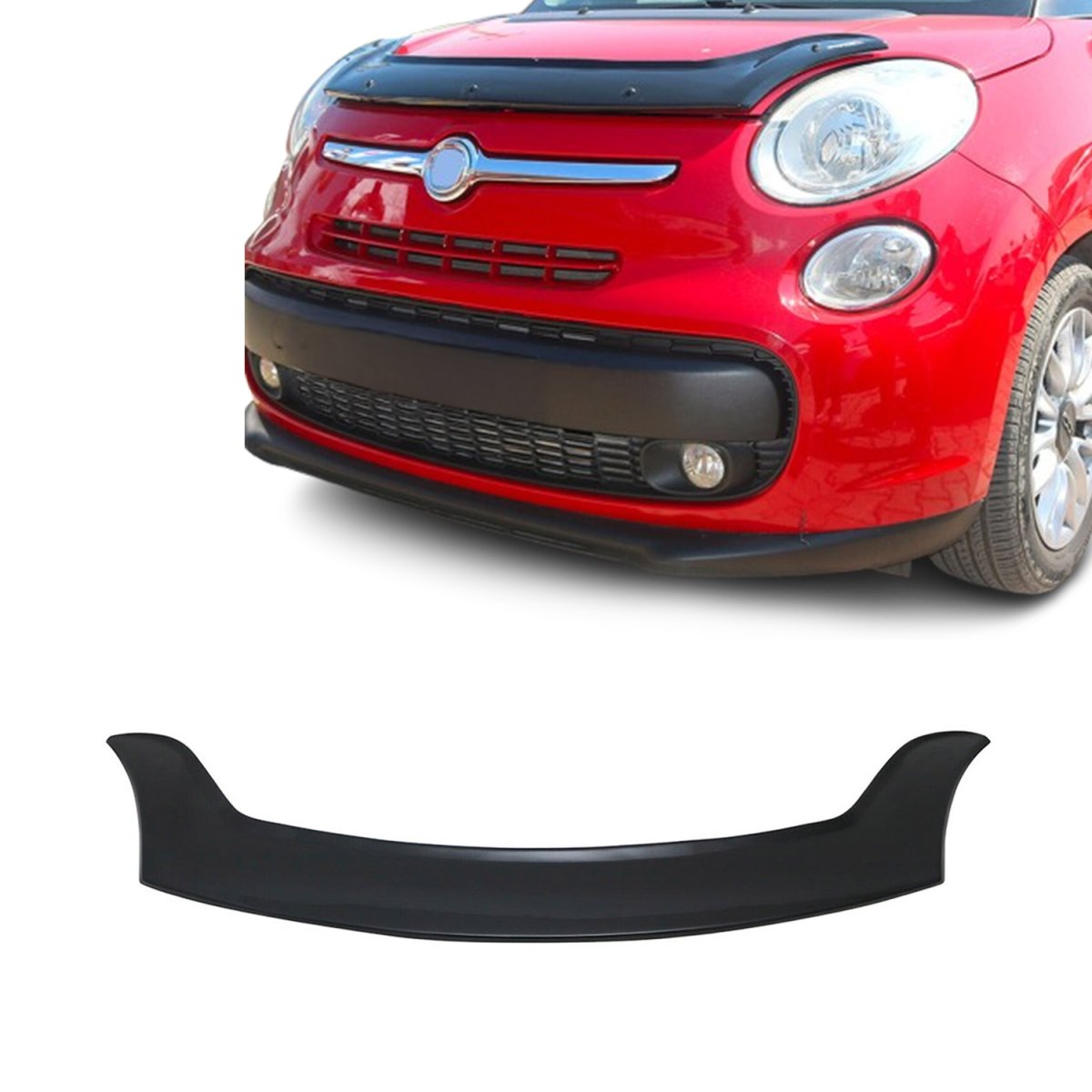 FIAT 500L Hood Deflector - Omac - Acrylic - Black - 2014-2020